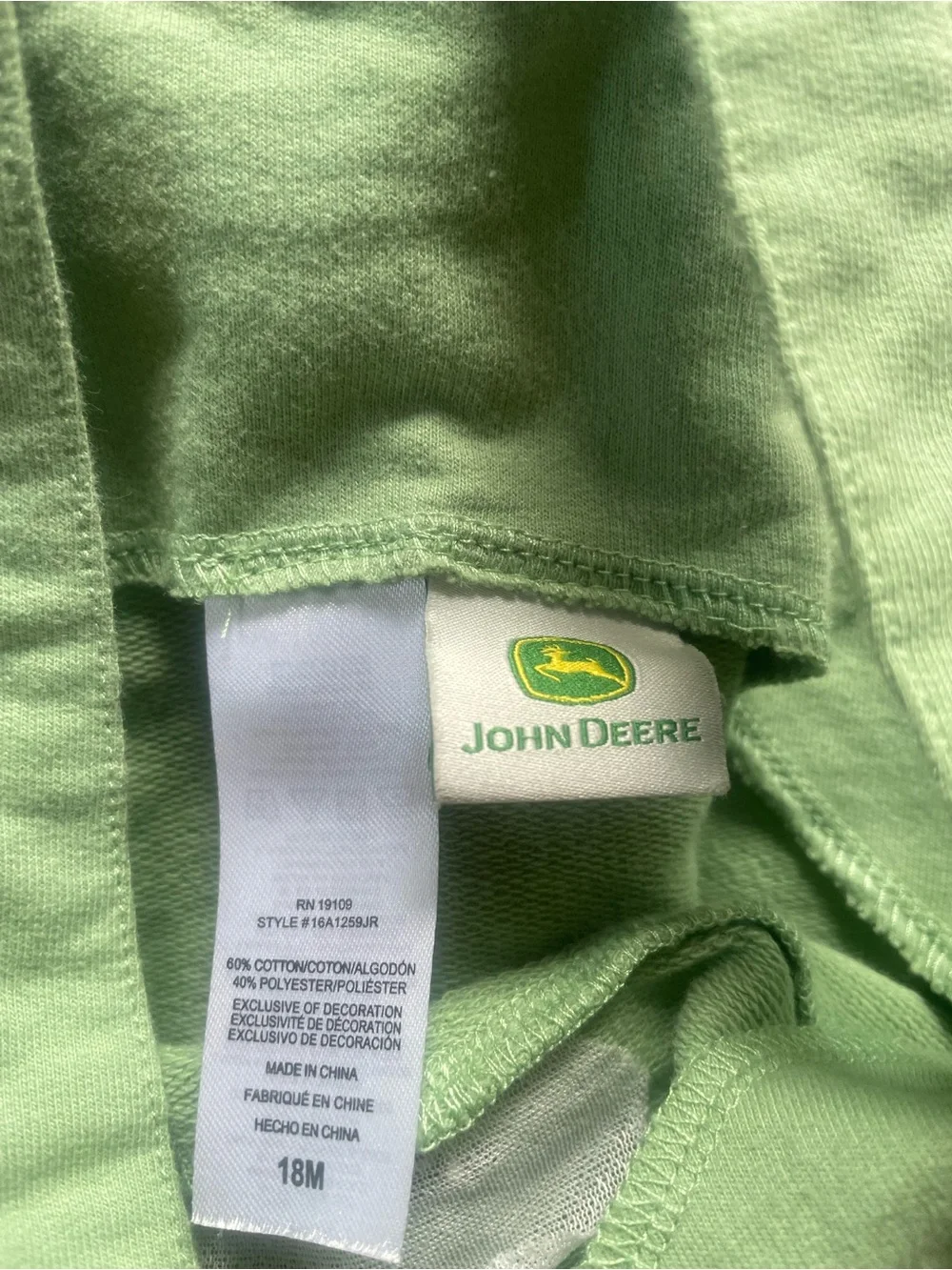 John Deere Green Baby Boy Barn Shortall Overalls 18M